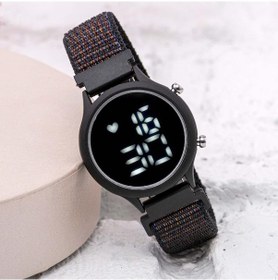 Resim Yeni Sezon Cırtlı Yapışır Kordon Siyah Renk Led Bileklik Kol Saat St-304055 