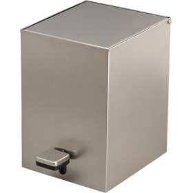 Resim System Banyo Aksesuarları Pedallı Kare Çöp Kovası 3 Lt Saten 262x245x180 mm 