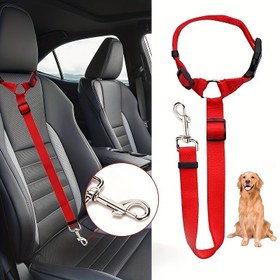 Resim Ayarlanabilir 2'si 1 arada Köpek Araba Emniyet Kemeri, Bu Arka Koltuk Çekiş Kemeri ve Halka ile Pet'inizin Güvenliğini Yolda Sağlayın 