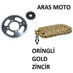 Resim Bajaj Discover 125 St Oringli Zincir Dişli Seti Kaliteli Gold Zi 