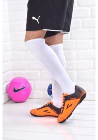 Resim Lig Meteor Erkek Halı Saha Futbol Ayakkabısı Turuncu (408093603) Turuncu 