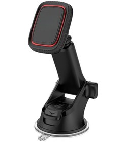 Resim Araç İçi Manyetik Telefon Tutucu Vantuzlu Katlanabilir Teleskopik Kollu 360 Döner Dashboard Ve Cam Standı 
