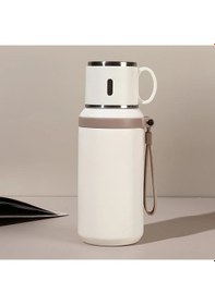 Resim Boatshop1 Beyaz 600ml Paslanmaz Celik Izole Cay Demleme Sisesi Sizdirmaz Bulasik Makinesinde Yikanabilir Outdoor Aktiviteler Icin Ideal Beyaz 