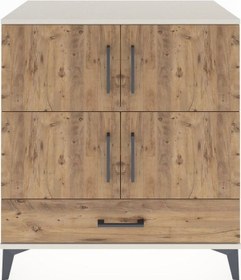 Resim Hyperion Şifonyer 4 Raflı Tek Çekmeceli 4 Kapaklı 88x44x96 Aytaşı-çam Aytası 