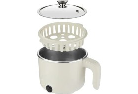 Resim TKÇ Mini Elektrikli Yemek Pişirici 1 Litre Buharlı Pişirme Tepsili Mutfak Tenceresi 