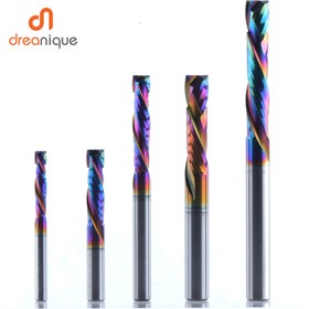 Resim Yüksek Kaliteli Dreanique CNC Ahşap Freze Kesici 1/8 İnç, 4Mm, 6Mm, 8Mm Gövde - 2 Flüt Spiral Karbür Uç Kesici - DLC Kaplamalı - Marangozluk Bitsi 