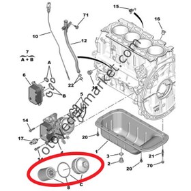 Resim Opel Combo (2020-2024) 1.5 BlueHdi Yağ Filtre Kapağı (Orijinal) 