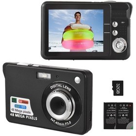 Resim Andoer-2 4k Dijital Kamera Video Kamera Kamera 48mp 2,8 İnç Flaş 32gb Tf Kart Siyah Siyah 