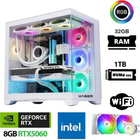 Resim Xaser Sword X160 I7 12700KF 32GB Ram 1tb M.2 Nvme SSD 8gb RTX5060 Sıvı Soğutmalı Masaüstü Bilgisayar 