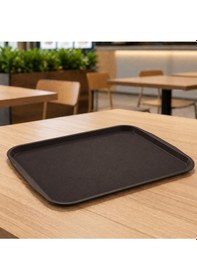 Resim 6 Adet Abs Servis Tepsisi Kaymaz Yüzeyli 32x44 Cm Kahverengi Renk Endüstriyel Kullanıma Uygun, Kırılmaz, Bpa Free 7 Renk Seçenekli 