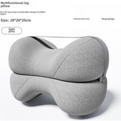 Resim Qingmipy Hafıza Köpük Ayak/alt Bacak Yükseltici Yastık - Hamileler, Yaşlılar İçin Basınç & Ağrı Alıcı, Uyku Konforu Artırıcı 28x20x20cm, Kumaş Gri 