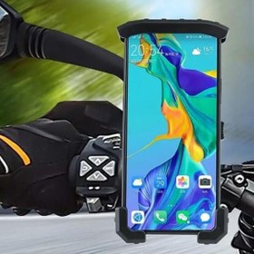 Resim Bisiklet Motosiklet ve Scooter için Gidon Uyumlu Telefon Tutucu 4.5-7.2 inch Kolay Kurulum A-551-BY CoverZone