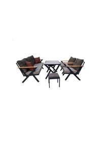 Resim Vega 'N' Model Deluxe Bahçe&Cafe&Balkon Takımı Siyah 