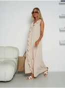 Resim Alina888 Uzun Elbise Akşam 355453077 Bej 