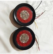 Resim Wangxi Kırmızı Beyaz 2 Adet Kamyon Romork Karavan Duz Montaj Halkali 16 Led Yuvarlak Isik Seridi 
