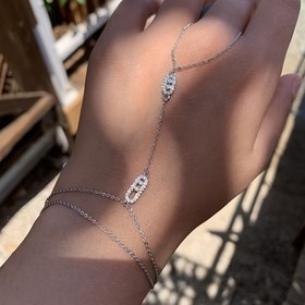 Resim Bohem şık tarzı ayarlanabilir renkli el zinciri - Delikli oval tasarım, yengeç tokalı, günlük giyim ve partiler için mükemmel, Bohem takıları|Şık aksesuarlar|Bakır zincir 