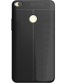 Resim Microcase Xiaomi Mi Max 2 Leather Effect Tpu Silikon Kılıf - Siyah 