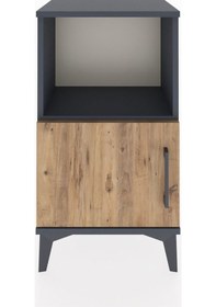 Resim Arges Komodin 2 Raflı 44x30x80 Antrasit-çam Antrasit 