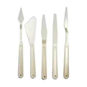 Resim Mey İthalat Mey Ithalat® Rich Beyaz Spatula Seti 5 Parça 