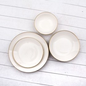 Resim Aryıldız White Gold 24 Parça 6 Kişilik Yemek Takımı 