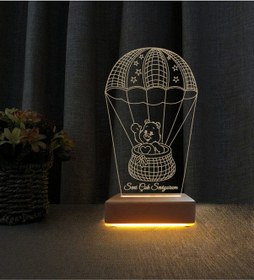 Resim Balonlu Sevgili Hediyesi 3d Lamba Seni Çok Seviyorum Yazılı Gece Lambası Lambası 