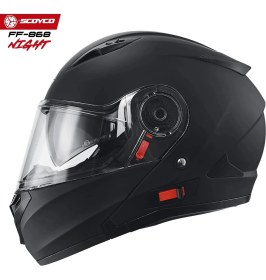Resim Scoyco Çene Açılır Kask FF-868 Nıght Mat Siyah 