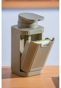 Resim Acar Snoppy Sünger Hazneli Sıvı Sabunluk Haki - 19 Cm Haki 