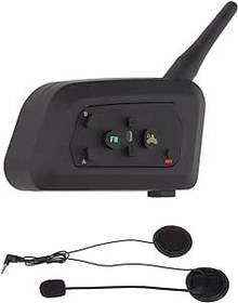 Resim Motosiklet Kaskı Bluetooth İnterkom, V4 1200m Motosiklet Bluetooth Kulaklıkları 4 Binici İletişim Sistemi Kablosuz İnterkom Kulaklık Seti, MP3/FM Radyo/GPS/Hand Free 