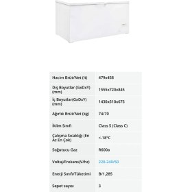 Resim Şenocak D-513 Dual 500LT Dondurucu+Soğutucu Difriz 