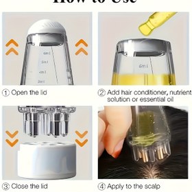 Resim 1 adet Saç Masajı Tarak, Esansiyel Yağ Rollerball Masaj Tarak, Serum Uygulayıcı Tarak, Normal Saç Bakımı için Dayanıklı ABS Plastik, Sağlıklı Saçları Teşvik Eder, Saç Temel Gereksinimleri | Ergonomik Tasarım | ABS Plastik Tarak, Saç Brus 