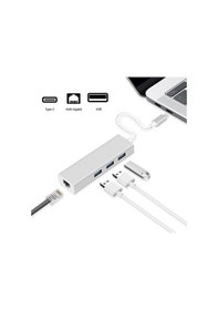 Resim Type C USB Hub USB Type-C To 3 Port USB 3.0 Çoklayıcı 1000 Mbps 