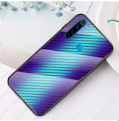 Resim Xiaomi Redmi Note 8t Uyumlu Karbon Fiber Doku Temperli Cam + Pc + Tpu Combo Shell 