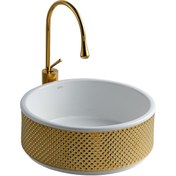 Resim Lena E-4006A Tezgah Üstü Porselen Lavabo 