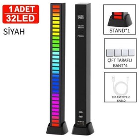 Resim SzGarage Rgb Sese Duyarlı Ekolayzer Çubuk Led Ekolayzer Sese Duyarlı Rgb Çubuk (şarj Edilebilir Değildir) 