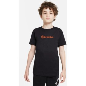 Resim Qivi Brembo Logo Baskılı Çocuk Siyah Tshirt 