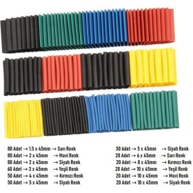 Resim Temiz Pazar 530 Parça Heat Shrink Makaron Daralan Kablo Tamir Seti 