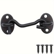 Resim 1 adet Ağır Hizmet Tipi Masif Paslanmaz Çelik Ahır Kapısı Kilidi, 7,62/10,16/15,24 cm, Vidalarla Sürgülü Kapı Kilidi, Ev, Banyo, Evcil Hayvan Kapısı, Endüstriyel Donanım, Metal Toka 