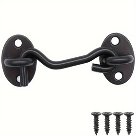 Resim 1 adet Ağır Hizmet Tipi Masif Paslanmaz Çelik Ahır Kapısı Kilidi, 7,62/10,16/15,24 cm, Vidalarla Sürgülü Kapı Kilidi, Ev, Banyo, Evcil Hayvan Kapısı, Endüstriyel Donanım, Metal Toka 
