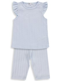 Resim Civil Girls Kaprili 2-5 Yaş Pijama Takımı - Mavi - Açık Mavi / 5-6 Yaş 