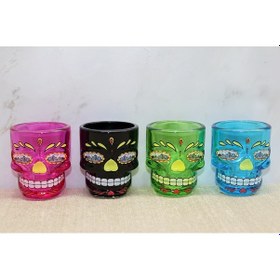 Resim Larimar İstanbul Temalı Cam Kurukafa Shot Bardak Renkli - 9033983044724lmr 