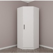 Resim Minar Kale Beyaz Tek Kapaklı Köşe Zincir Dolap 