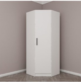 Resim Minar Kale Beyaz Tek Kapaklı Köşe Zincir Dolap 