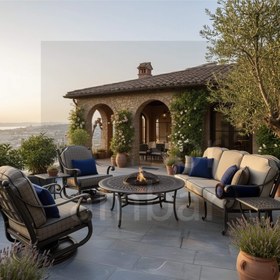 Resim Hamptons Döner Koltuklu Mangallı Oturma Takımı | Medium 