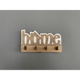 Resim Step and Maker Home Ahşap Duvar Dekoru Anahtar Askısı 