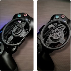 Resim Salıncak Ps4 Oyun Kolu İçin AUDI ve BMW Mini Direksiyon Seti 2 ADET SİYAH (Tam Ölçü ) 