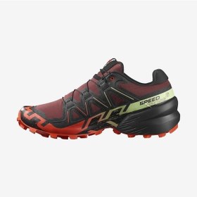 Resim Salomon 475815 Speedcross 6 Rum Raisin/cherry Tomato/cognac Erkek Outdoor Ayakkabı Bordo 