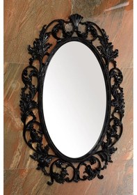Resim Dekoratif Salon Aynası Siyah 