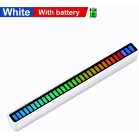 Resim Xiyu Shop 2 Adet Tarzı Beyaz Kabuk Ses Kontrolü Pikap Ritim Ortam Işık Şeridi Renkli LED Şarj Edilebilir Pil Araba Bilgisayarı Ses Müzik Dj Atmosfer Lambası (Yurt Dışından) 