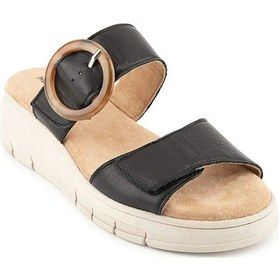 Resim Hush Puppies Pigem 625207 Hakiki Deri Kadın Terlik Siyah Siyah 