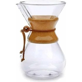 Resim Cam Dripper Ekipmanı - Kahve Demleme Aleti - Cam Kahve Demleme - 800 ml - 6 Cup 
